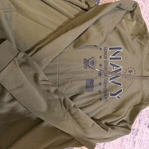 Olive Green Navy Hoodie